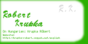 robert krupka business card